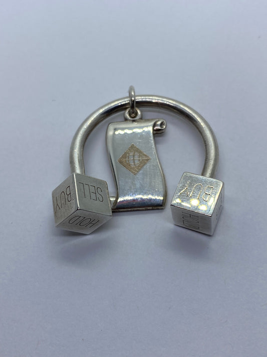 Tiffany & Co Silver Buy Sell Hold Key Ring Key Chain!