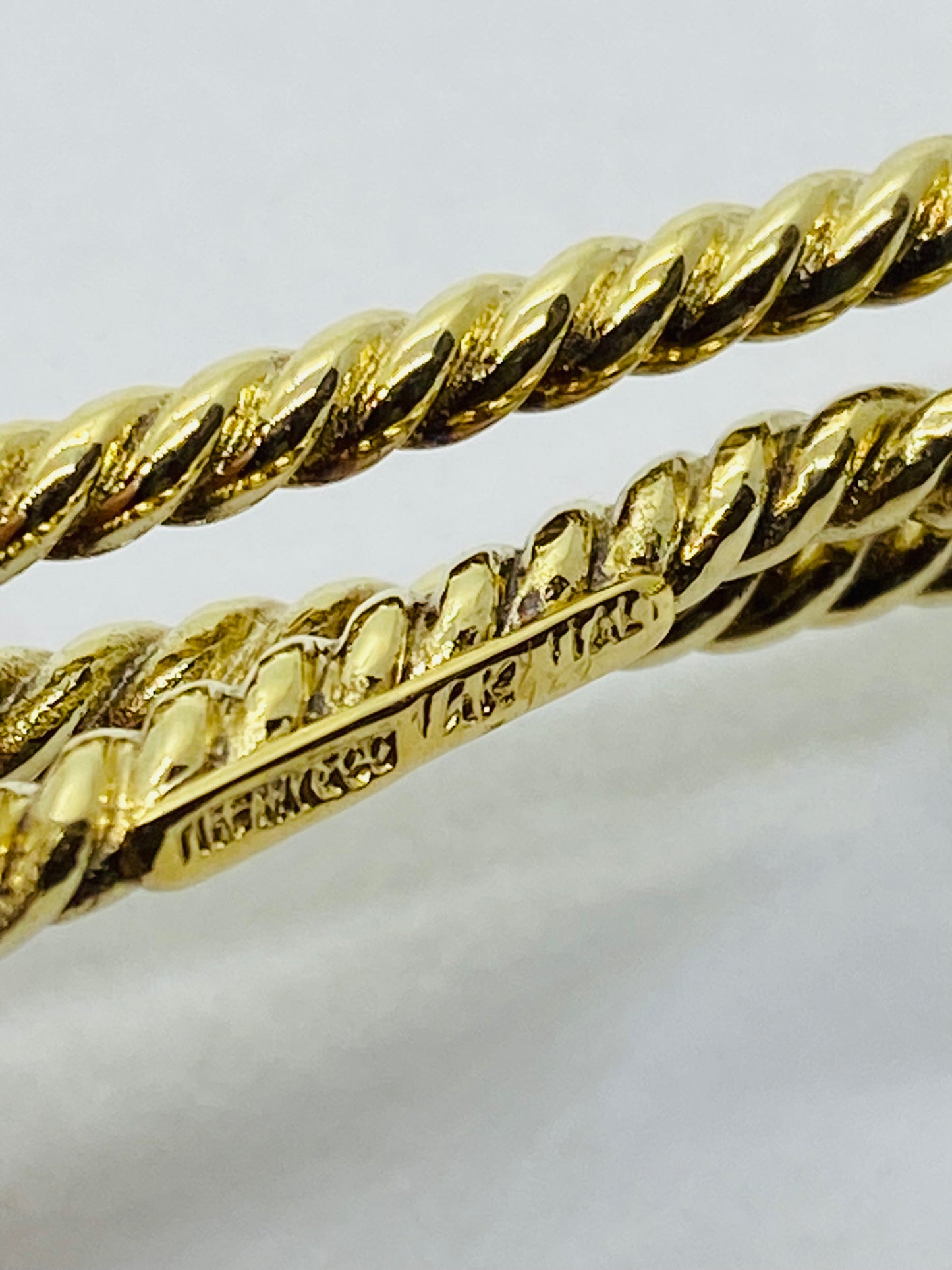Tiffany & Co.RARE /VINTAGE 1950's 14k YG Tie Clip/Bar Money Clip Rope Twist