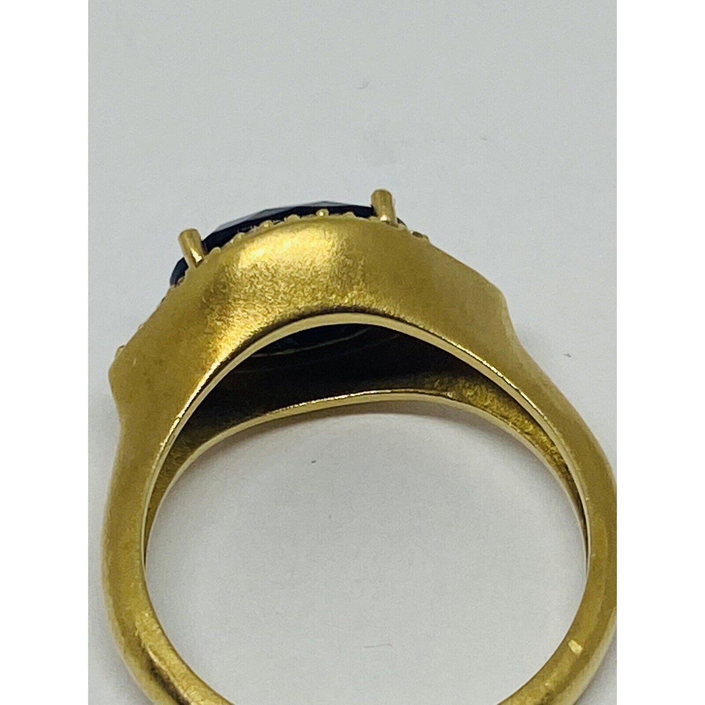 18K Gold .36 TCW VS diamond 10x8mm onyx cocktail ring size 6.5