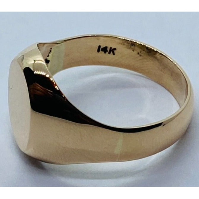 14K Rose Gold Signet Ring Size 10