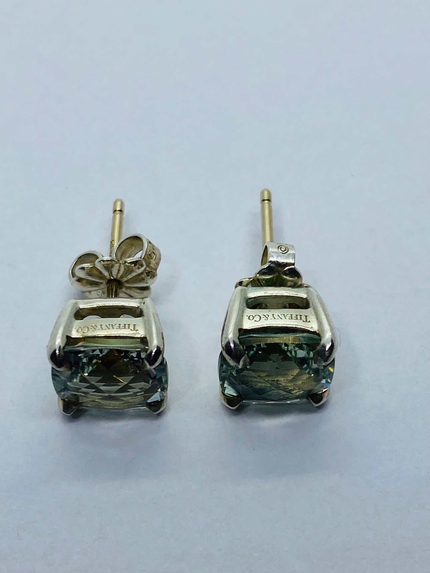 Tiffany & Co. Prasiolite Sparkler Earrings Sterling Silver RARE