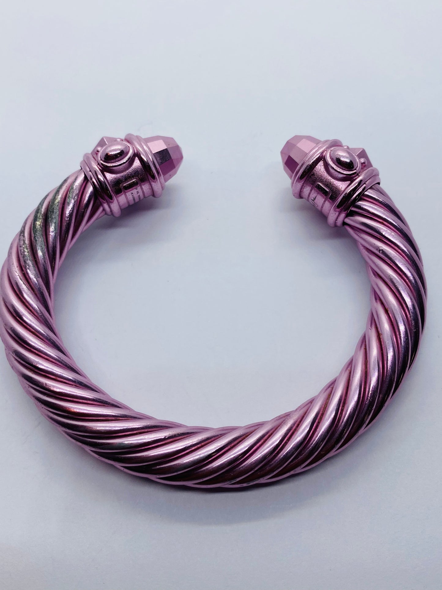 David Yurman Pink  Aluminum Renaissance Bracelet 10mm 6.5”. Read