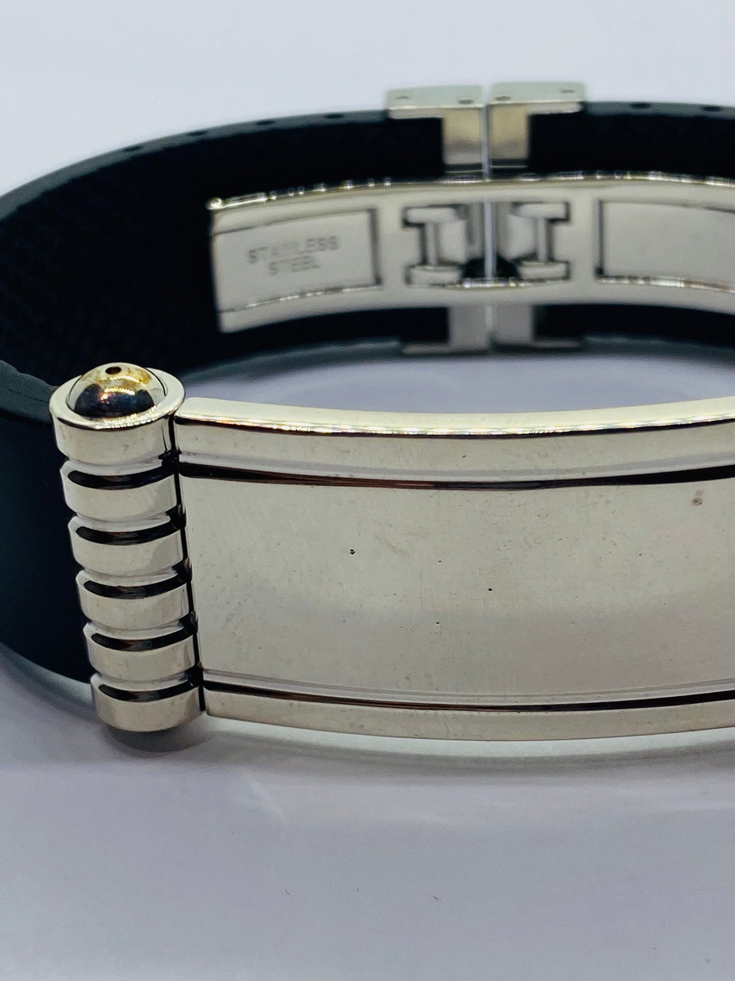 TIFFANY & CO PALOMA PICASSO WIDE ID GROOVE 6.75” BRACELET STERLING 925 RUBBER