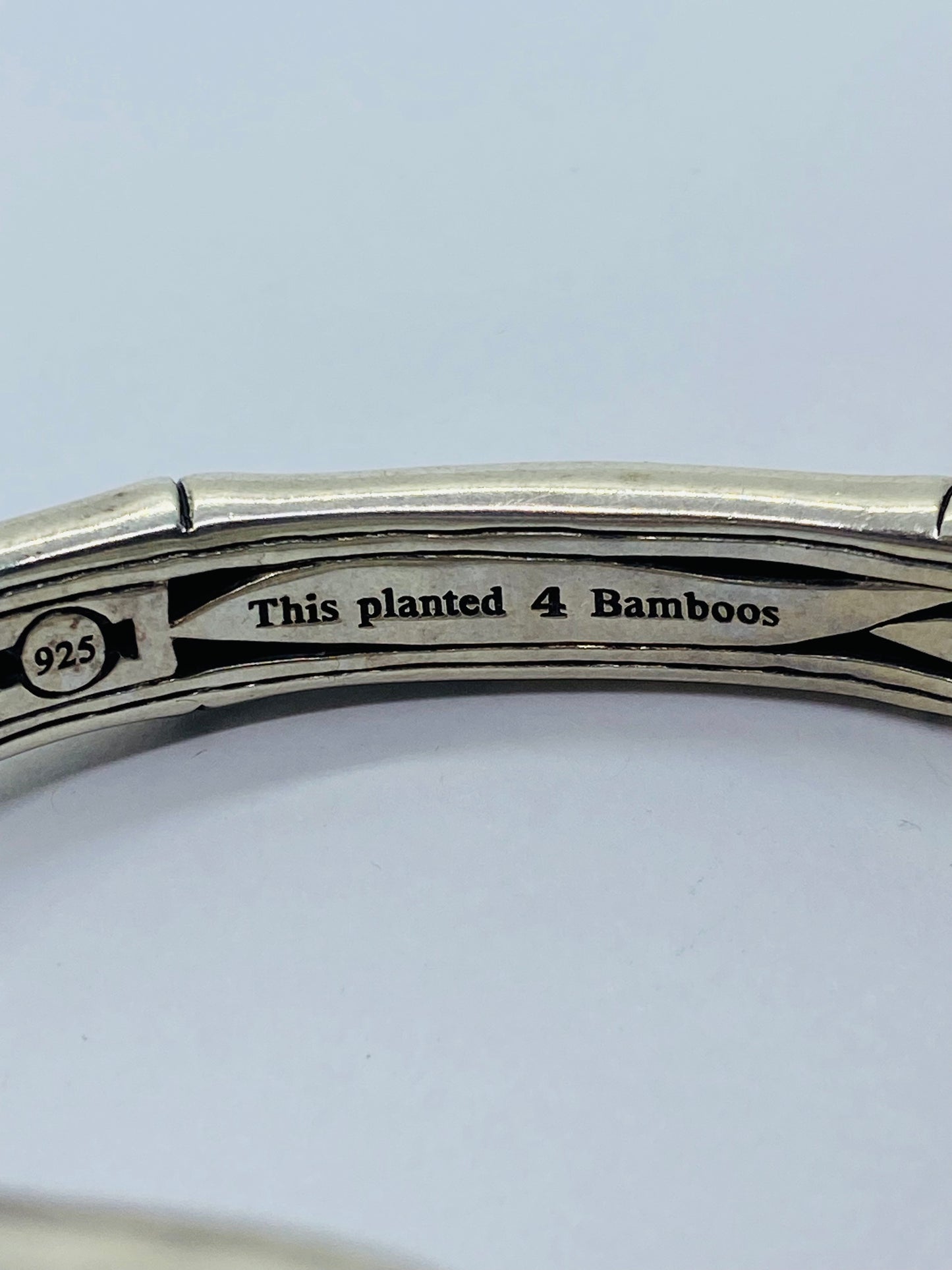 Retired Rare John Hardy Overlap Bypass Bamboo Moi Toi Bracelet Sterling Silver