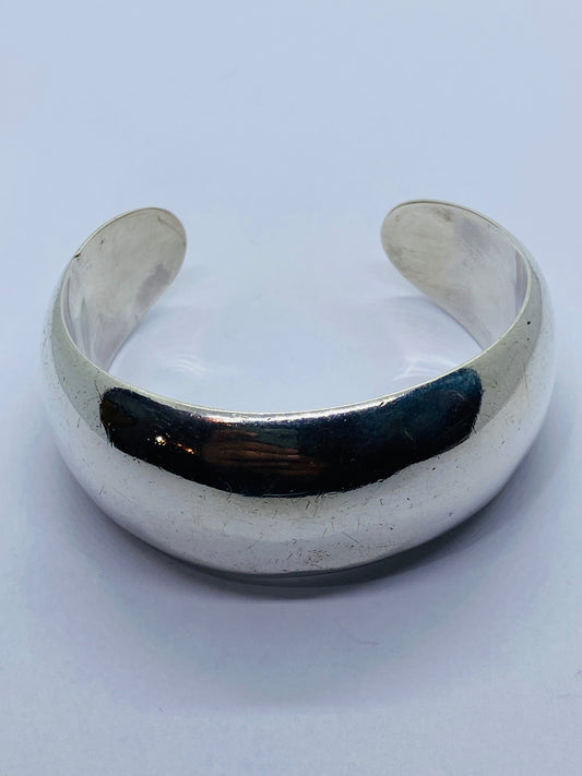 Tiffany & Co. 925 Sterling Silver Wide Cuff Bracelet 33G Size 6.25” 27MM Wide