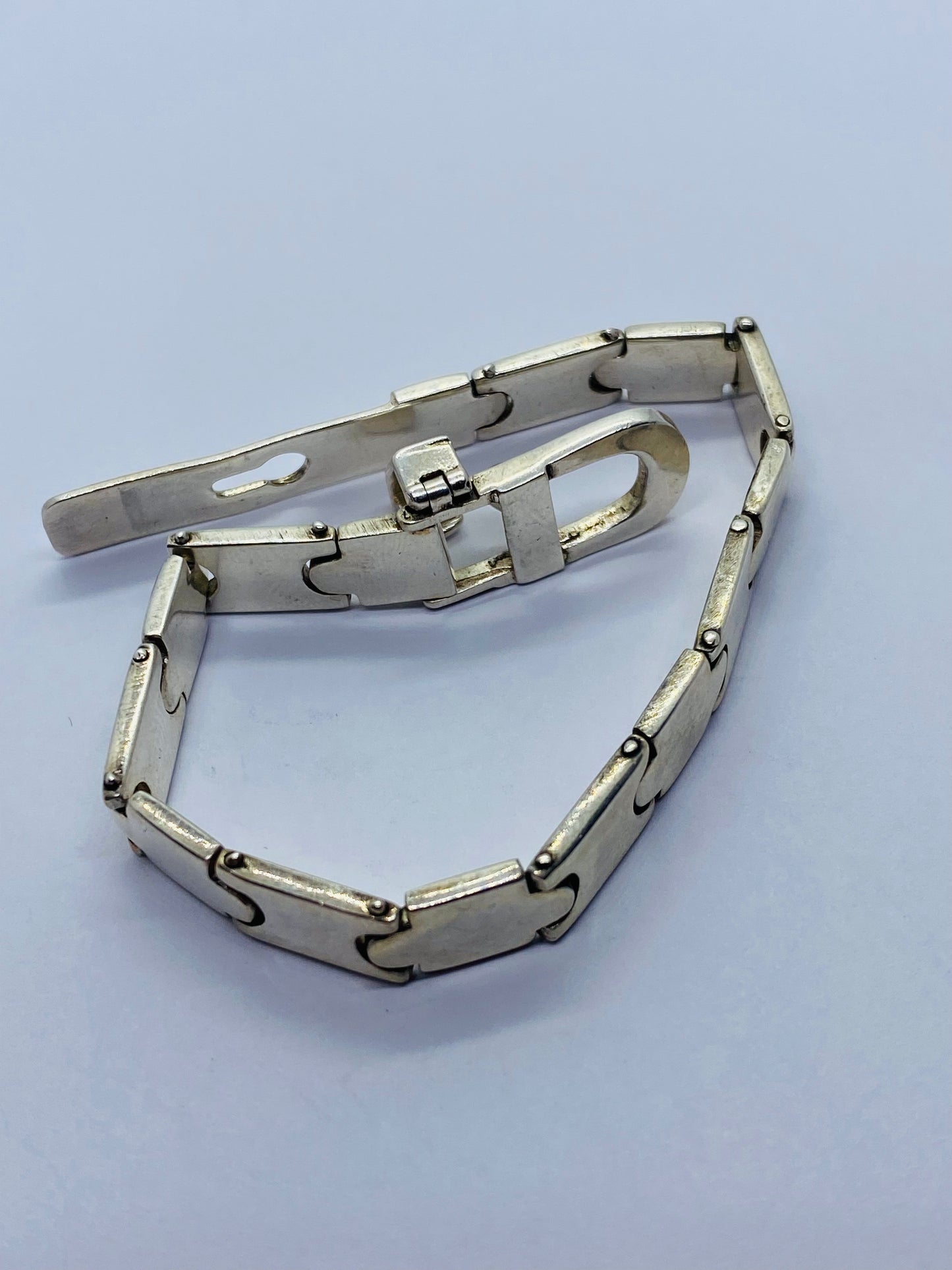 Tiffany & Co Belt Buckle 925 Sterling Silver Bracelet 6” 15mm Wide RARE