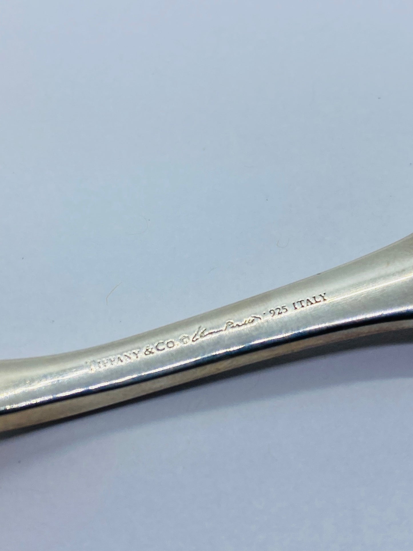 Tiffany & Co. Italy 925 Sterling 4"  Fork Elsa Perreti Open Heart With Box Pouch