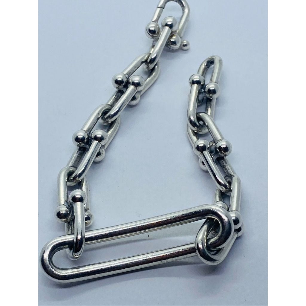 Tiffany HardWear Elongated Link Bracelet in Sterling Silver 7.25"