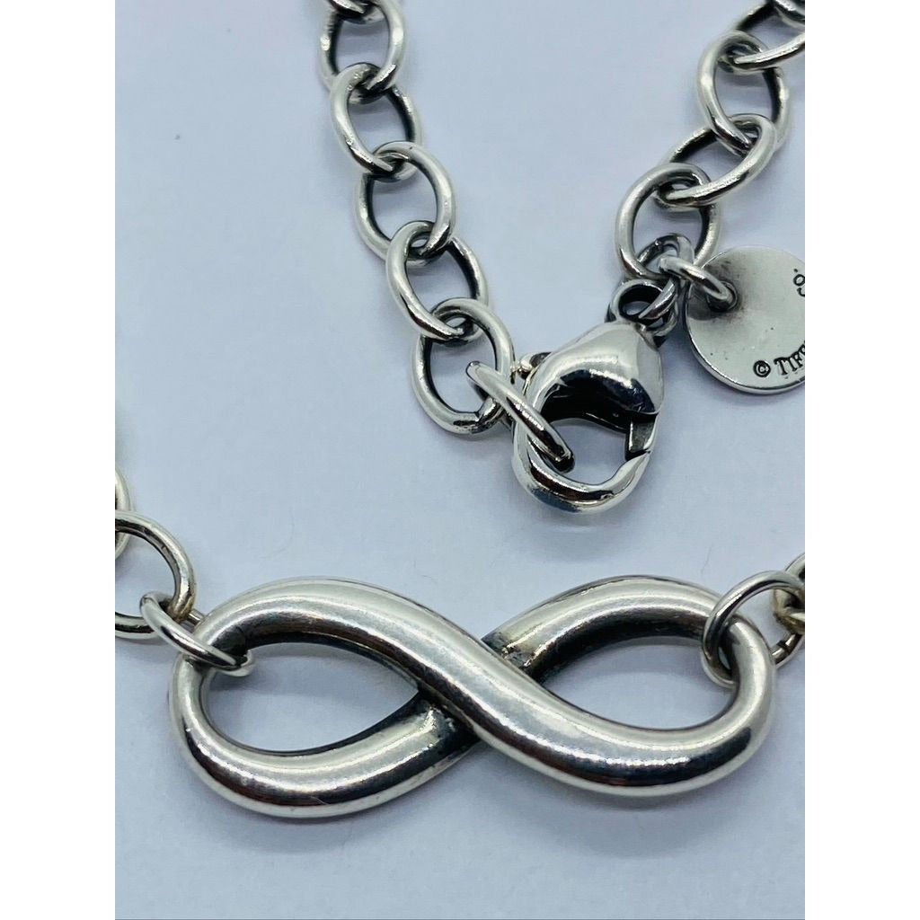Tiffany & Co. Infinity 17.75” Necklace Link Chain 925 Sterling Silver