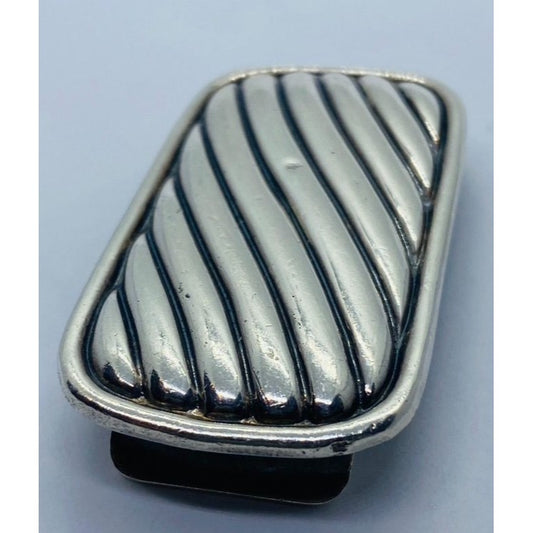 David Yurman Money Clip Stainless Steel - Wavy Banded Large Cable Design