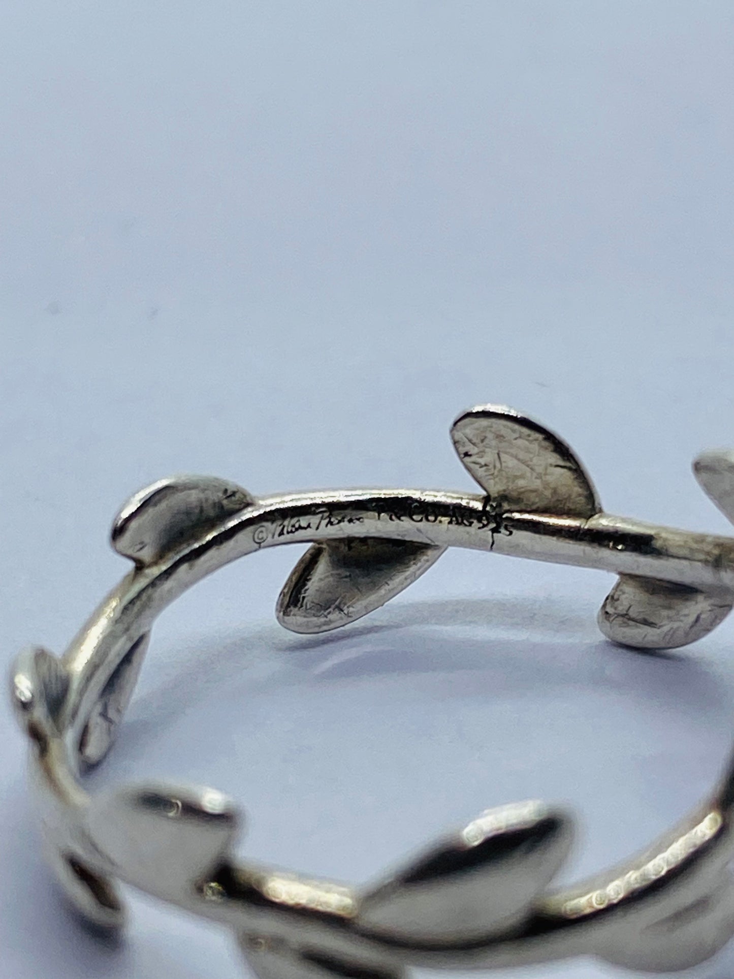 Beautiful TIFFANY & CO. PALOMA PICASSO Sterling Olive Leaf Ring, Size 7.25 READ