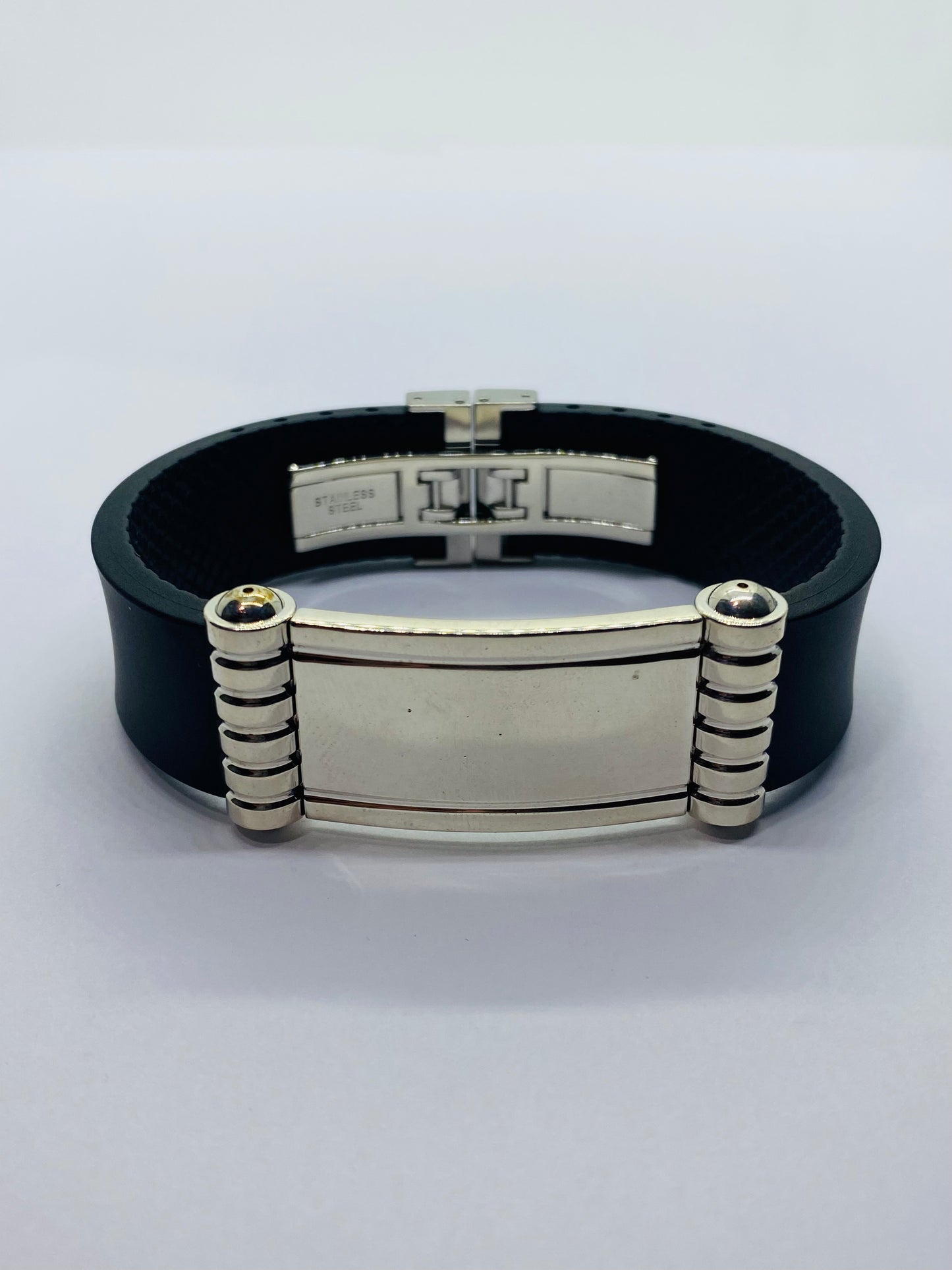 TIFFANY & CO PALOMA PICASSO WIDE ID GROOVE 6.75” BRACELET STERLING 925 RUBBER