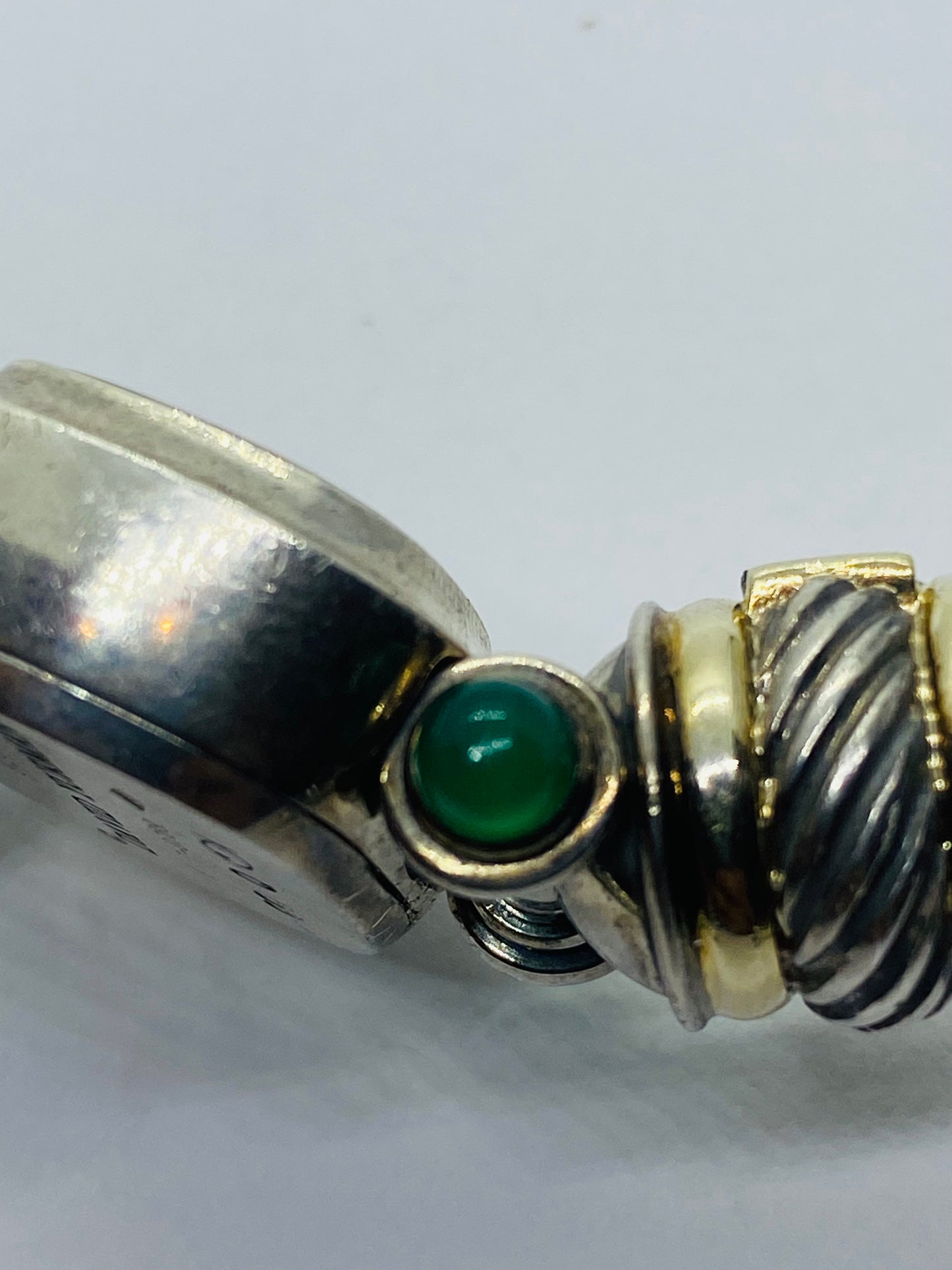 David Yurman 14k 925 Cable Amethyst Green Onyx Ladies Watch