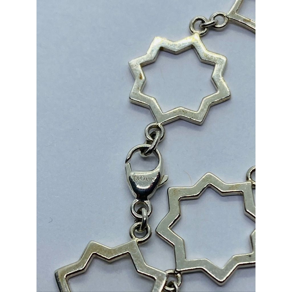 Tiffany & Co Silver Paloma Picasso Marrakesh Star Link 7.25" Chain Bracelet Rare