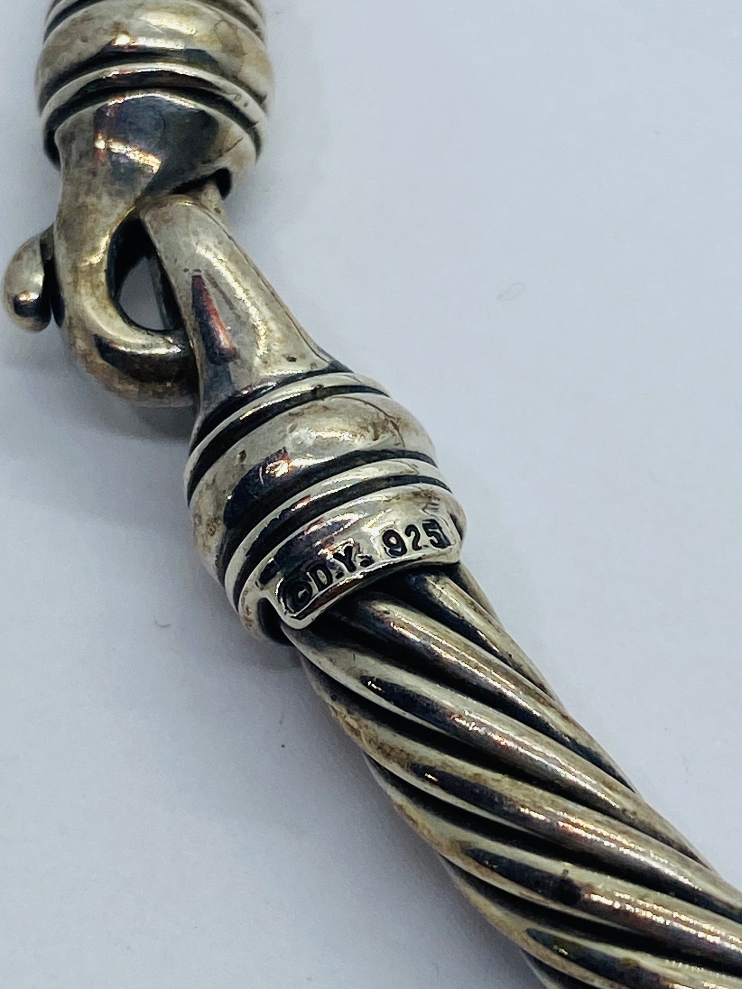 DAVID YURMAN CLASSIC CABLE STATION NECKLACE STERLING 925/14KYG 16.5"  101 Grams