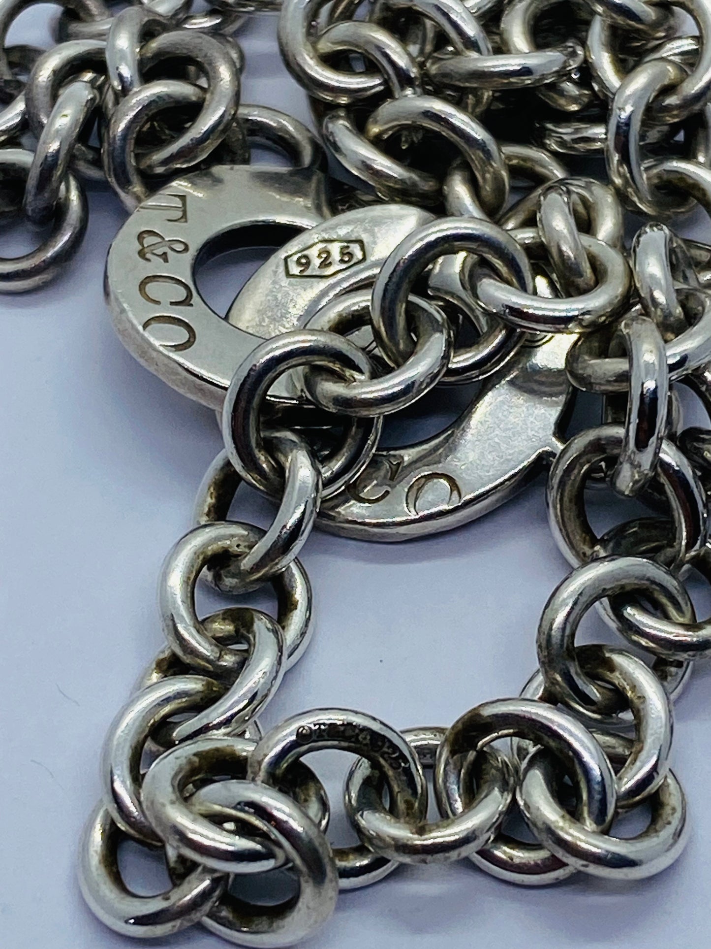 Tiffany Co. 1837 Sterling Silver Interlocking Circles Chain Necklace 17”