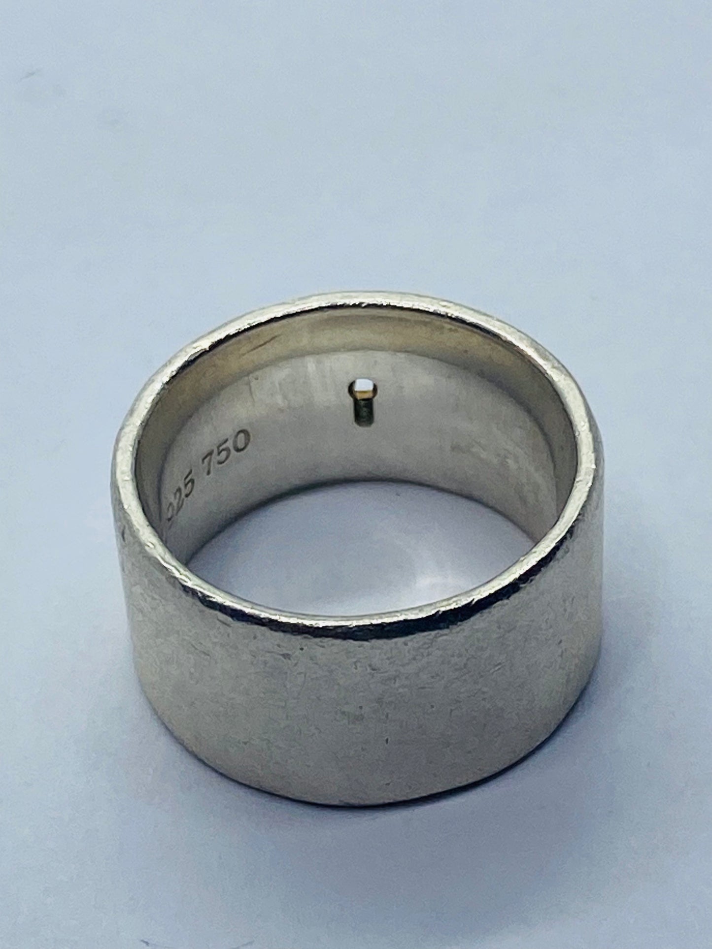 Tiffany & Co. Keyhole Heart Lock Rose Gold Sterling Silver Ring Band Size 4
