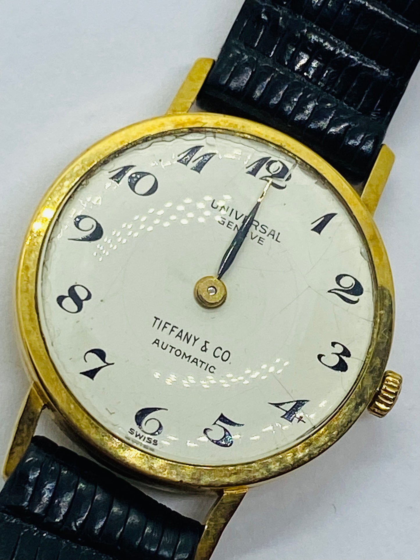 Universal Geneve Tiffany & Co 18K Yellow Gold  Watch Automatic NOT RUNNING