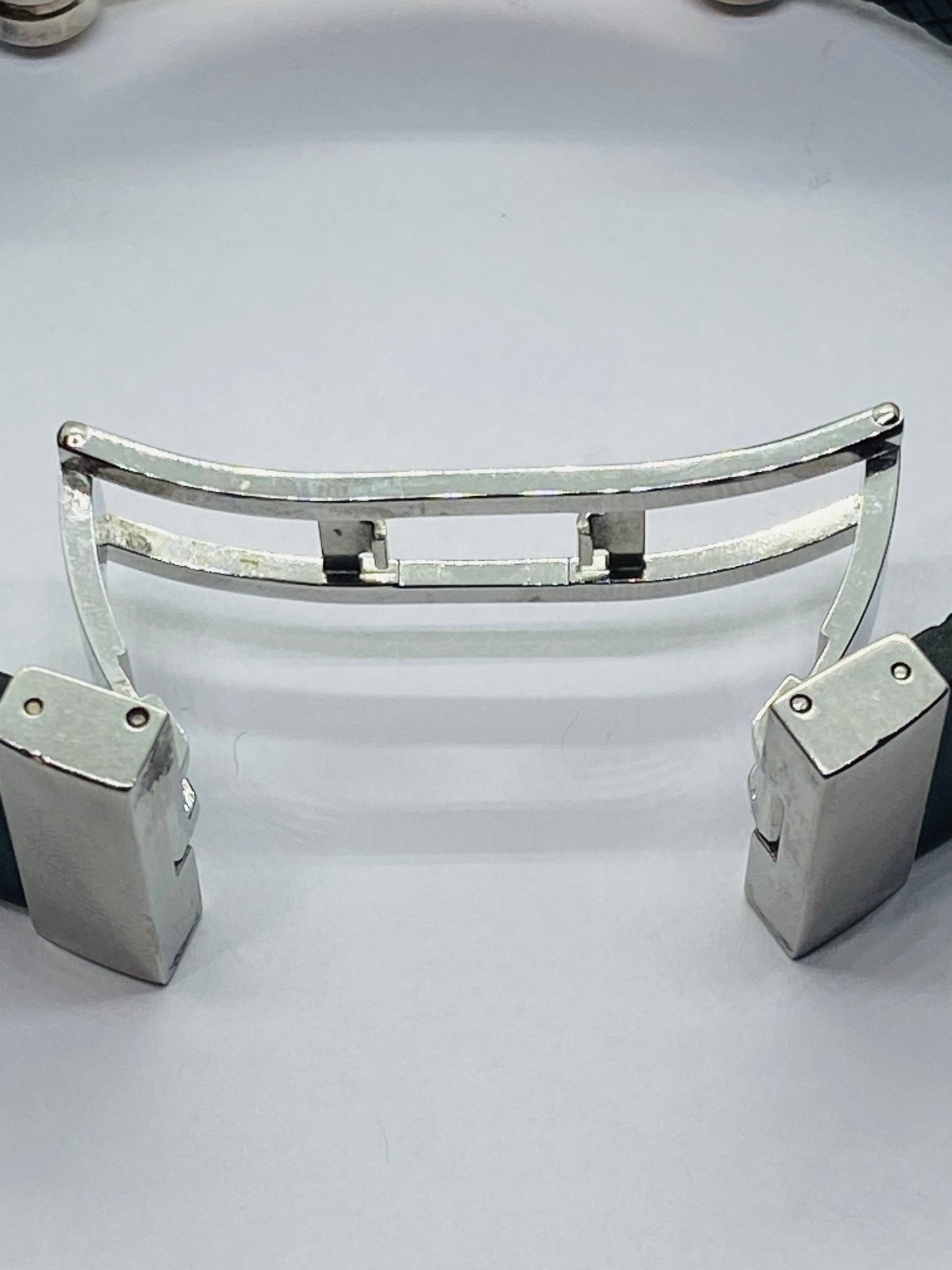 TIFFANY & CO PALOMA PICASSO WIDE ID GROOVE  7.5" BRACELET. STERLING 925 RUBBER