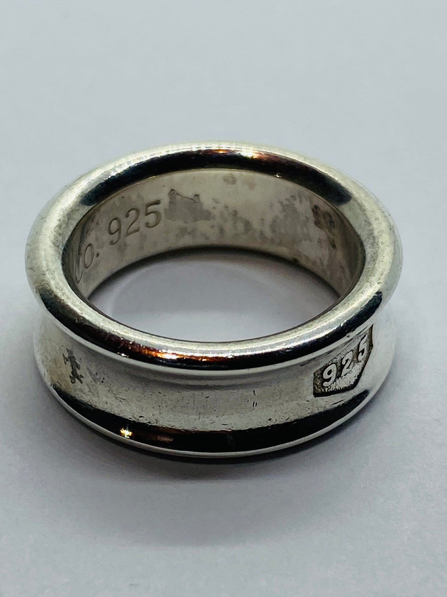 Tiffany & Co. 1837 Concave Size 3.75 Wide 6.5MM Band Love Ring Silver
