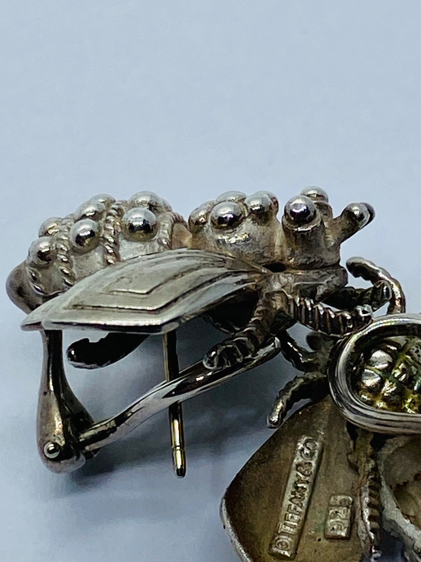 Tiffany & Co RARE Bumble Bee Clip On Earrings 23x26MM Sterling Silver 925