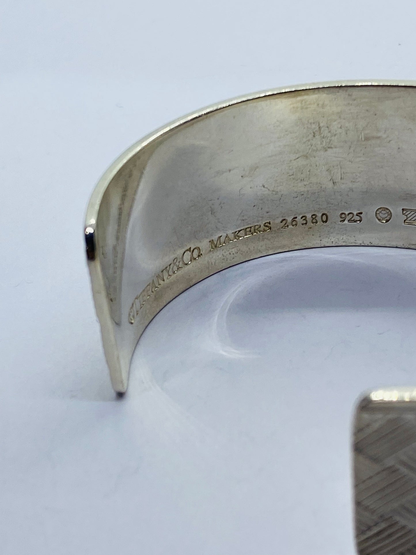 Authentic Tiffany Sterling Silver Basket Makers Cuff Bracelet