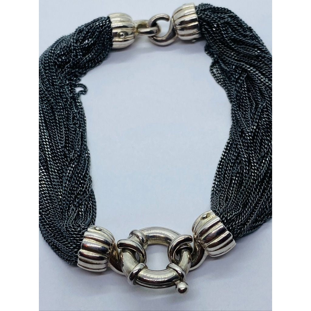 Tiffany & Co Braided Multi Strand 925 Sterling 8" Silver Bracelet