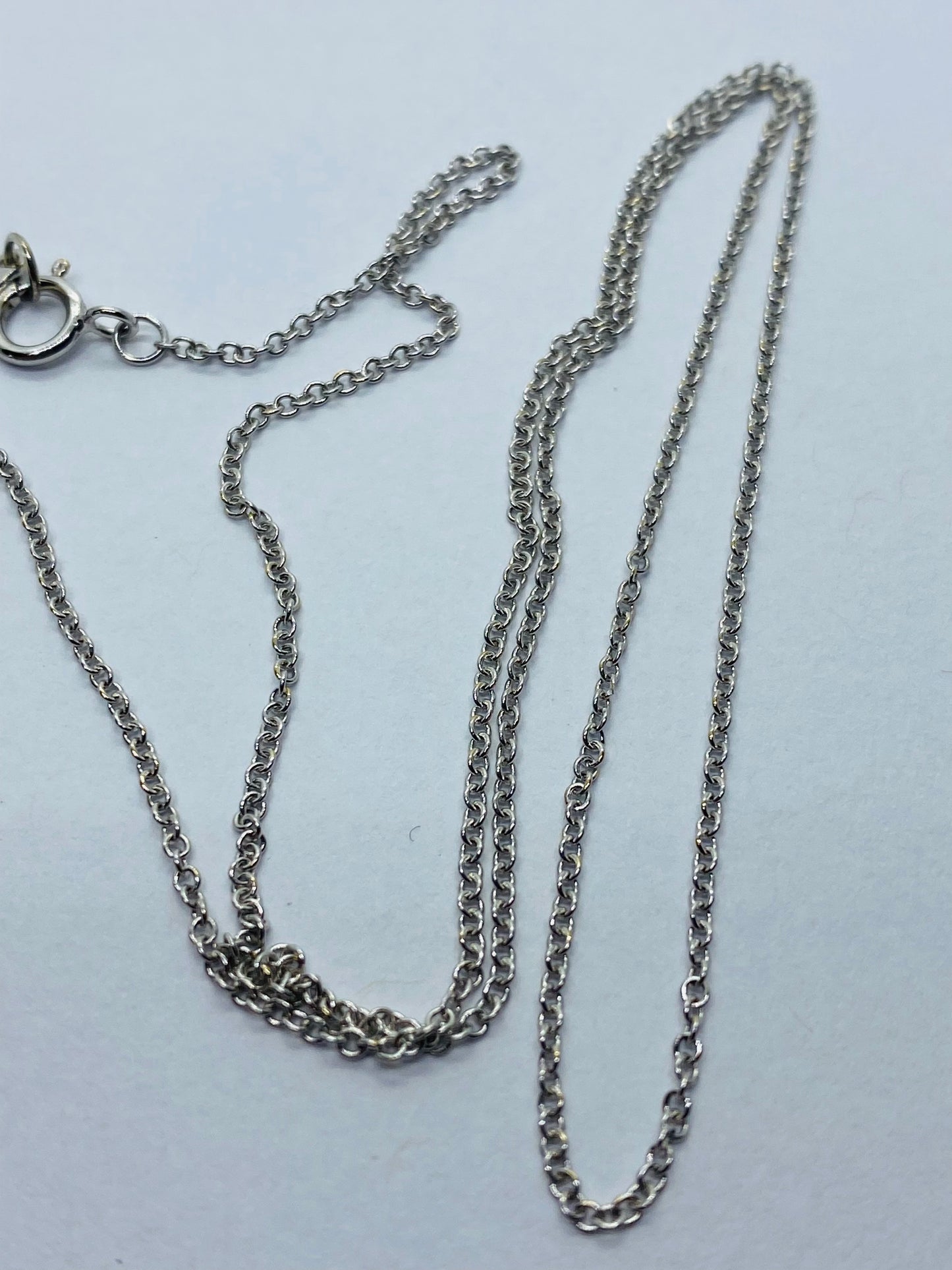Tiffany & Co. 18k 750 White Gold Chain Necklace, 16”