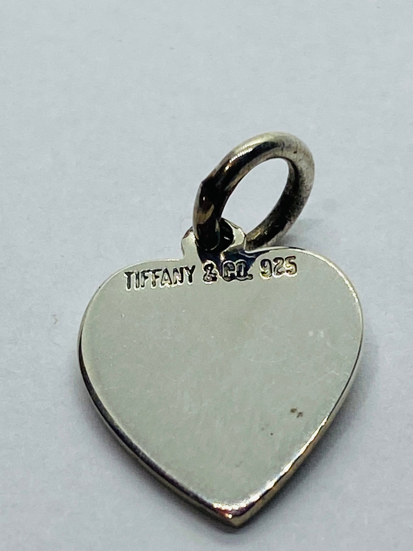 Tiffany & Co. Sterling Silver Blank Heart Tag Charm Pendant