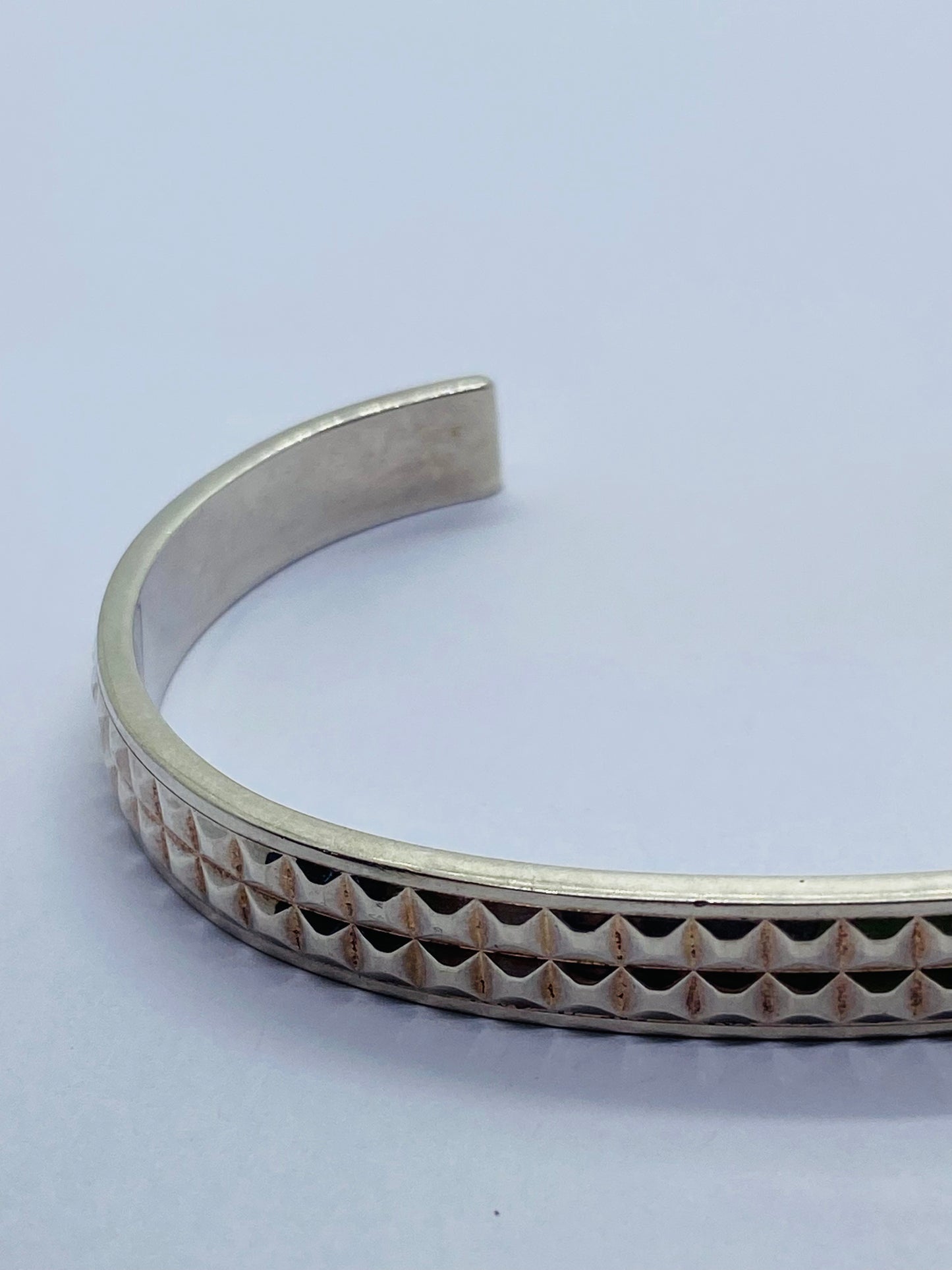 Tiffany & Co Studded Cuff Bracelet 925 Sterling Silver 7.5” 8MM wide
