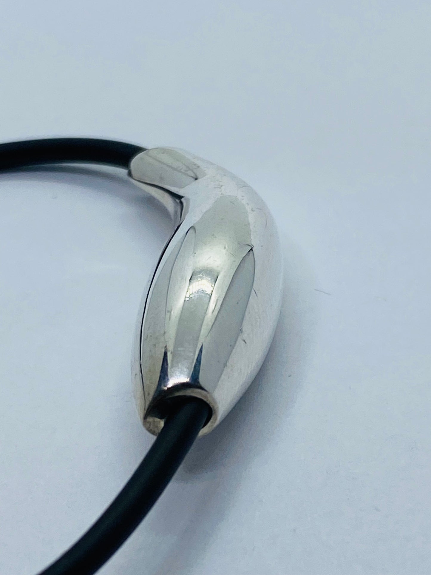 Tiffany & Co. Frank Gehry Sterling Silver Fish Rubber Bracelet 7.25”