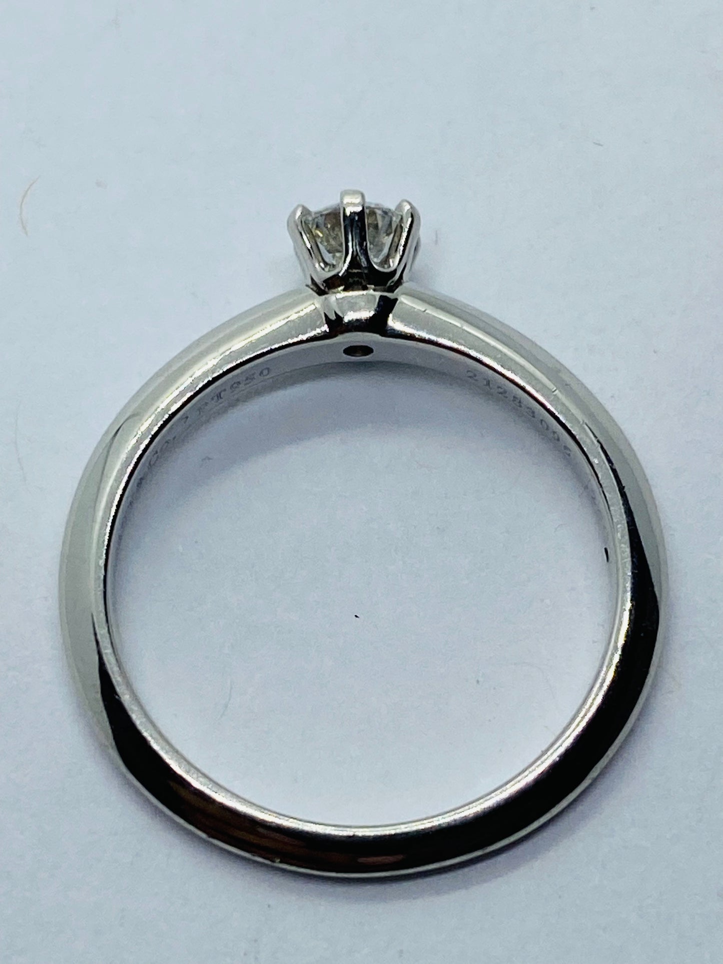 Tiffany & Co. 0.24 CT Diamond Platinum Solitaire Engagement Ring BOX!