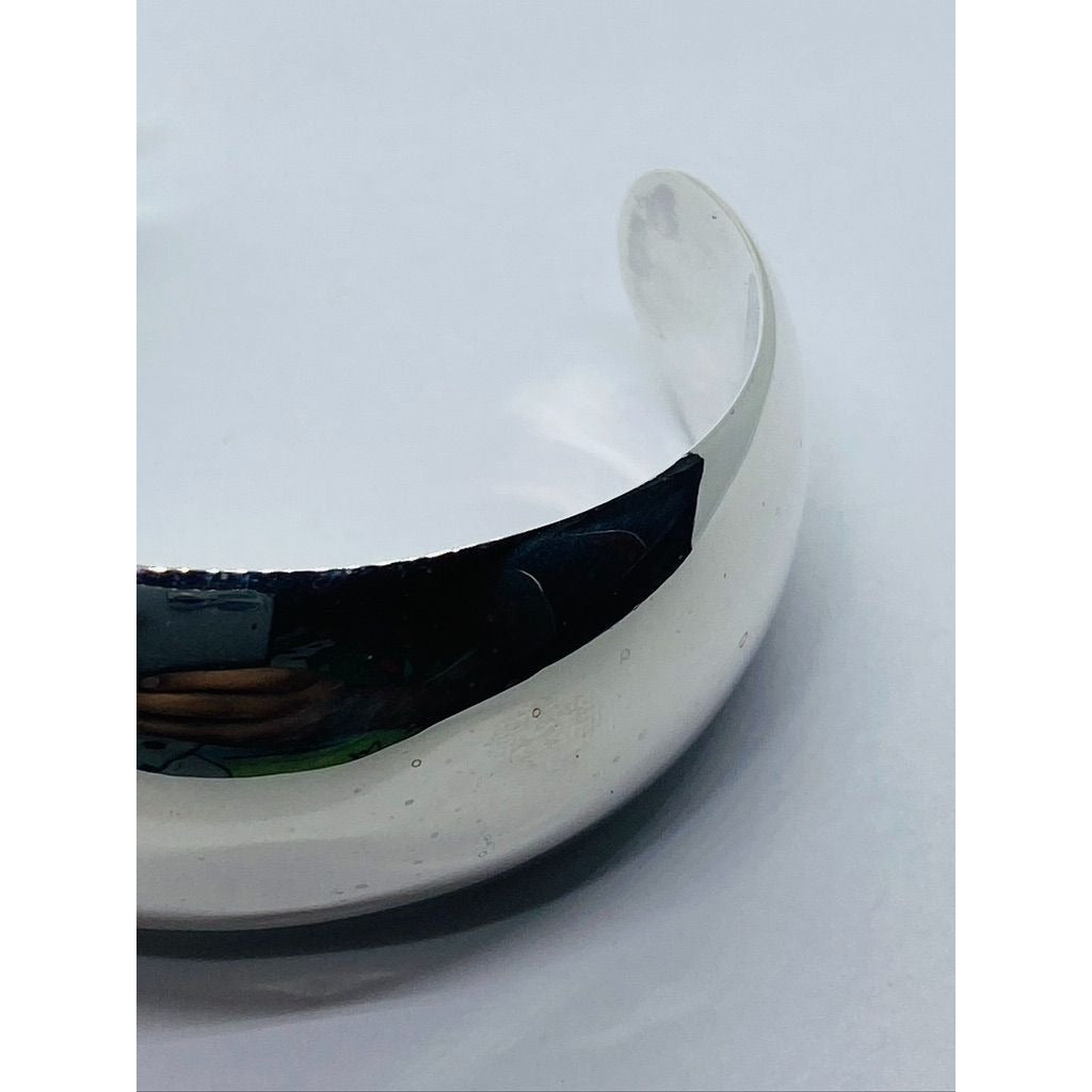 TIFFANY & CO STERLING SILVER Bangle Bracelet Wide Cuff 925 Silver Italy 26MM