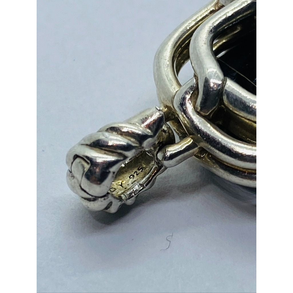 David Yurman Labyrinth Enhancer Pendant Black Onyx with Diamonds READ