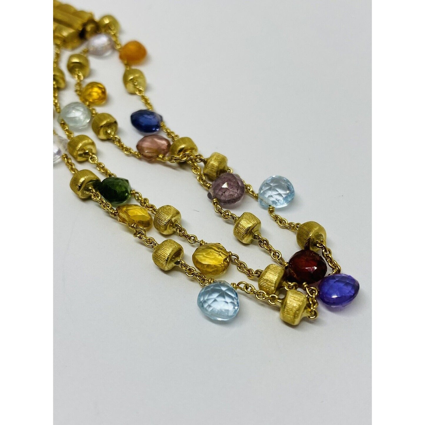 MARCO BICEGO PARADISE MULTISTONE MULTI 5 STRAND BRACELET 18K 750 7”