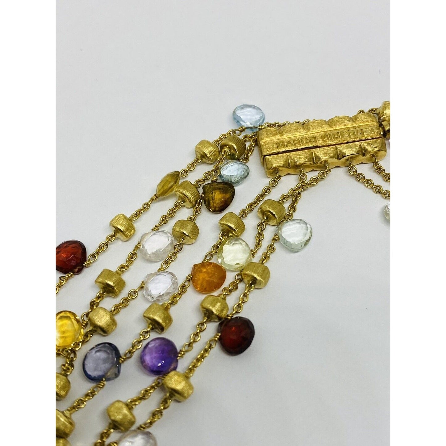 MARCO BICEGO PARADISE MULTISTONE MULTI 5 STRAND BRACELET 18K 750 7”