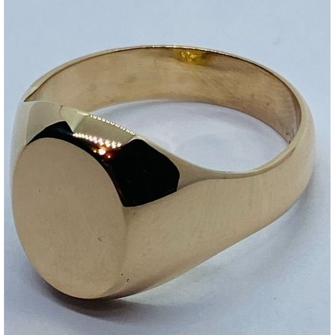 14K Rose Gold Signet Ring Size 10