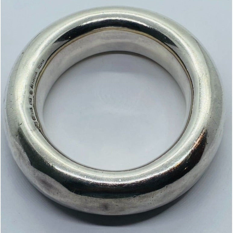 TIFFANY & CO STERLING SILVER ELSA PERETTI (1981) BANGLE DONUT Bracelet