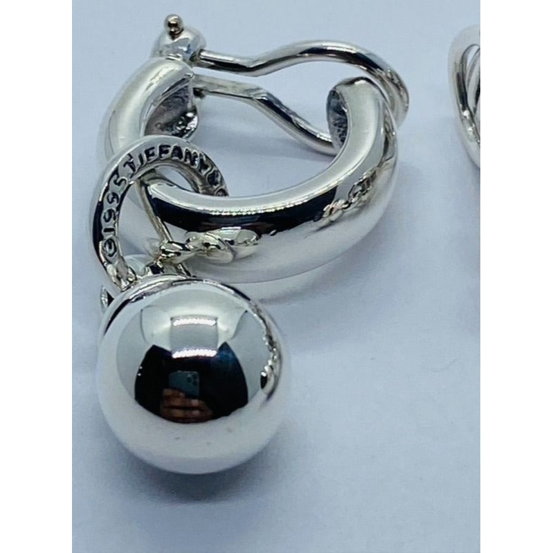 Tiffany & Co Fascination Dangle Sterling Silver 925 Clip On Earrings