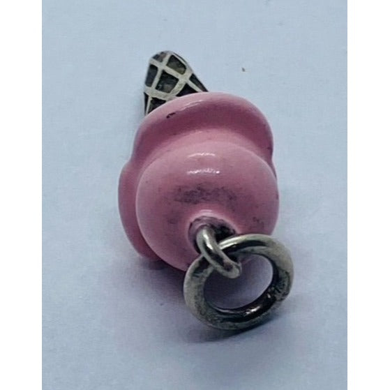 Tiffany & Co. Pink Enamel Ice Cream Cone Charm Pendant