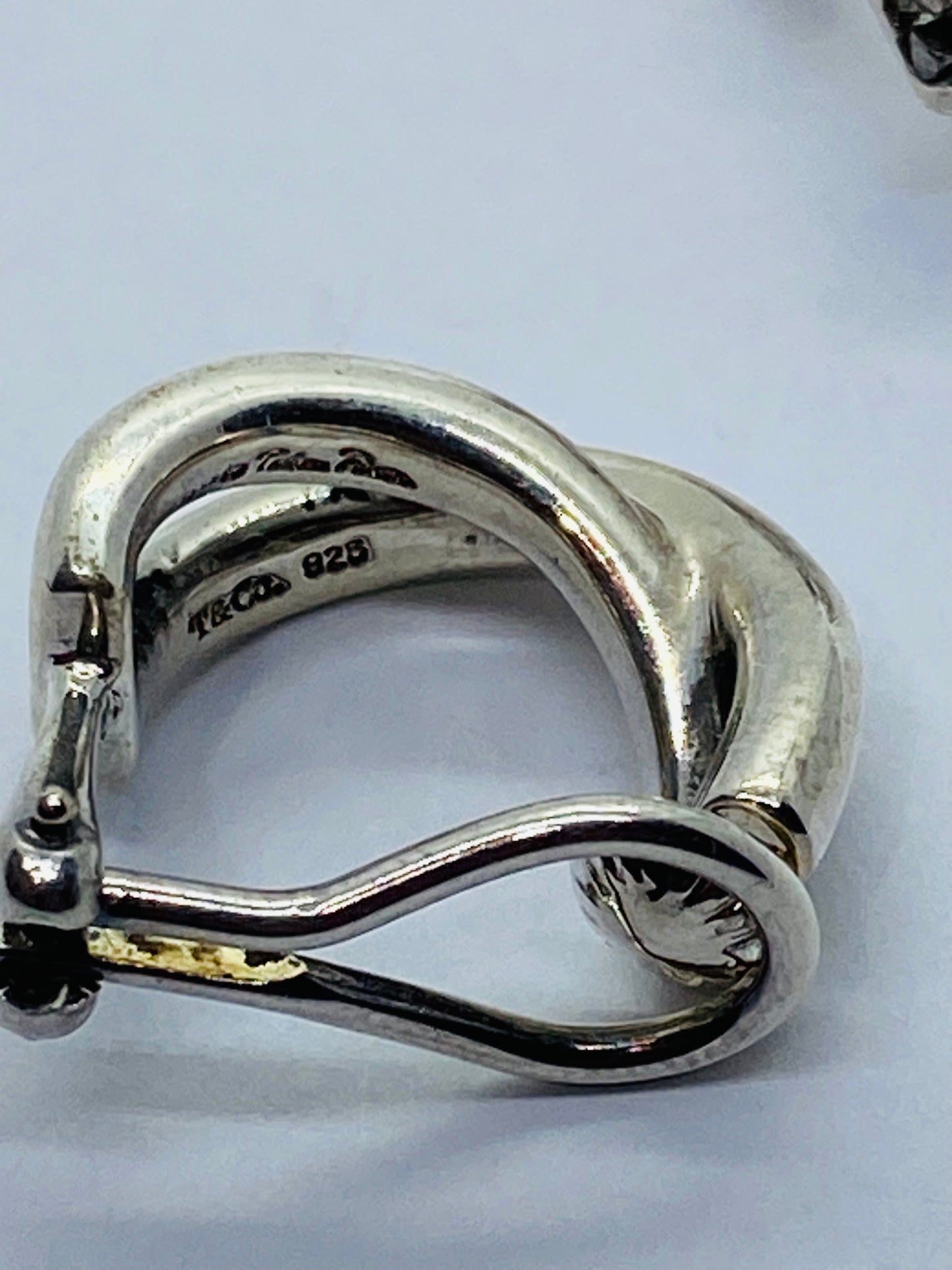 Tiffany & Co. Paloma Picasso Sterling Silver 925 Le Circle Hoop Clip On Earrings