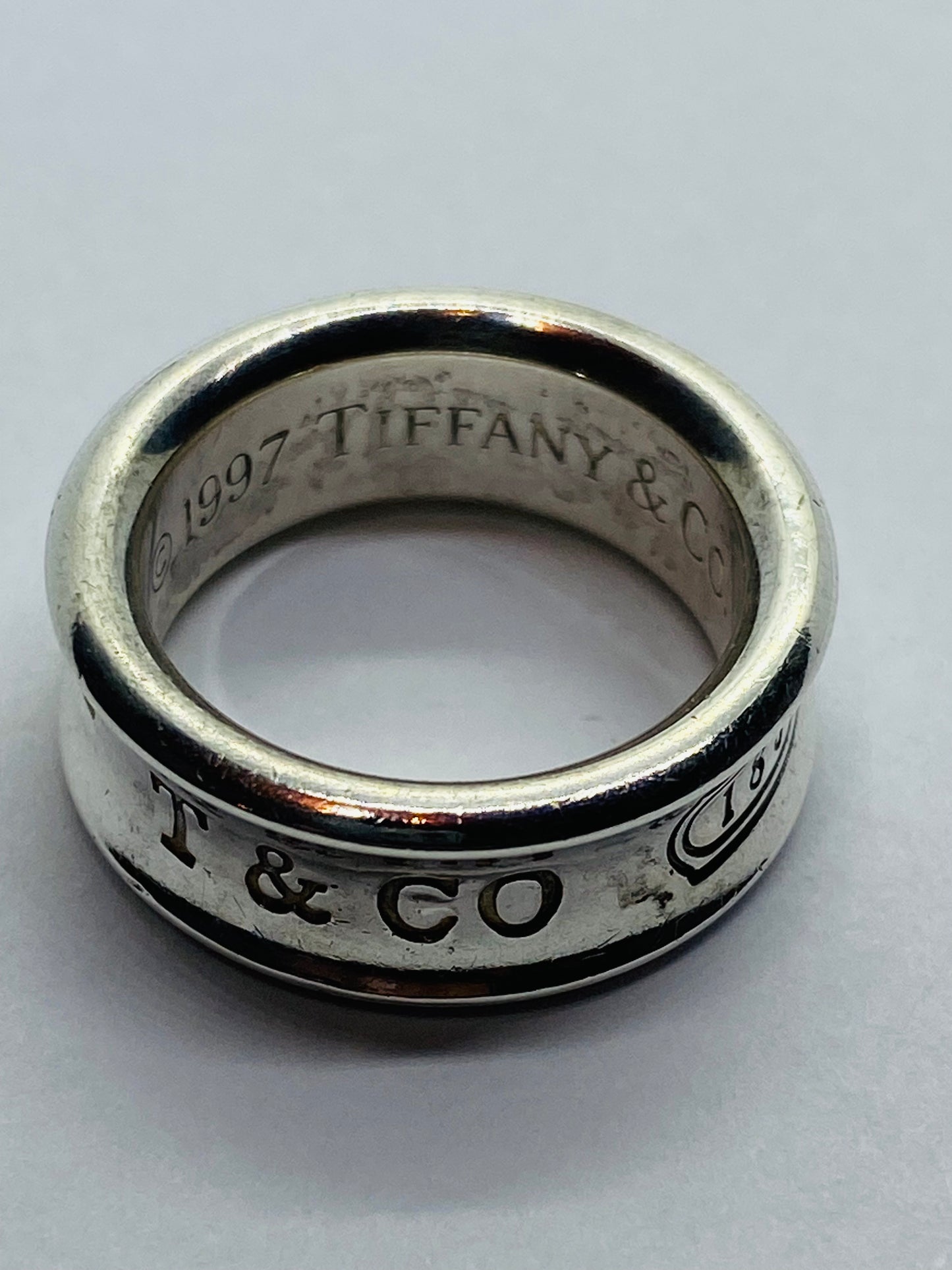 Tiffany & Co. 1837 Concave Size 3.75 Wide 6.5MM Band Love Ring Silver