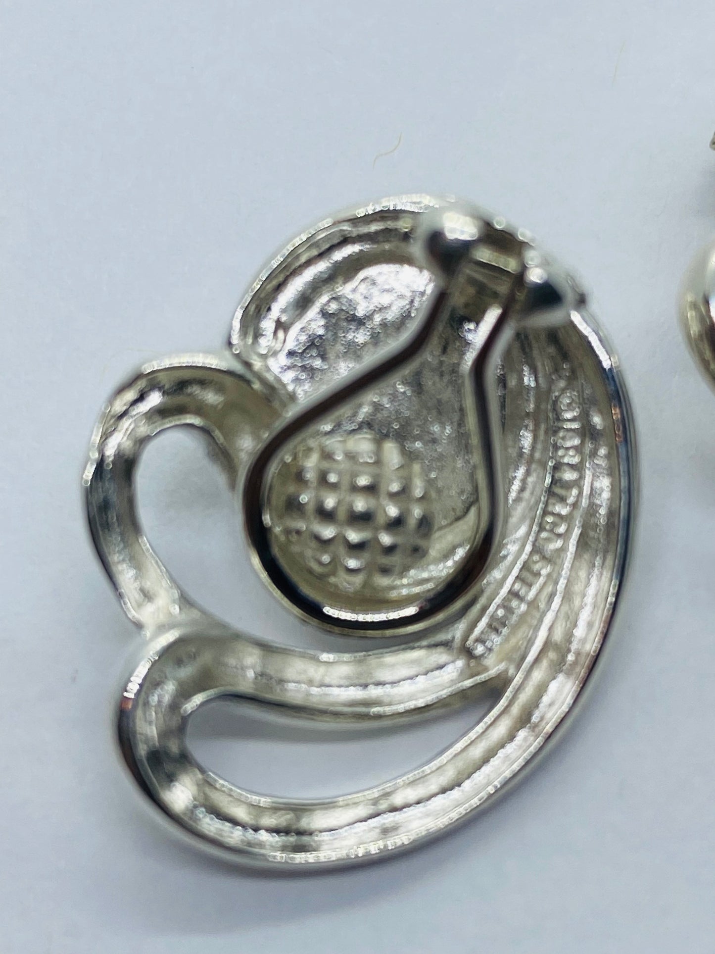 Tiffany & Co. Vintage Sterling Silver Onyx Spray Splash Clip On Earrings 1984