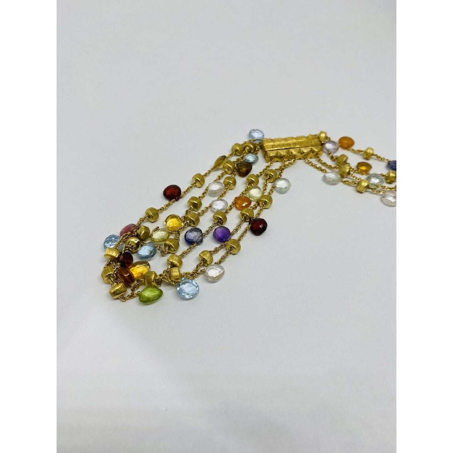 MARCO BICEGO PARADISE MULTISTONE MULTI 5 STRAND BRACELET 18K 750 7”
