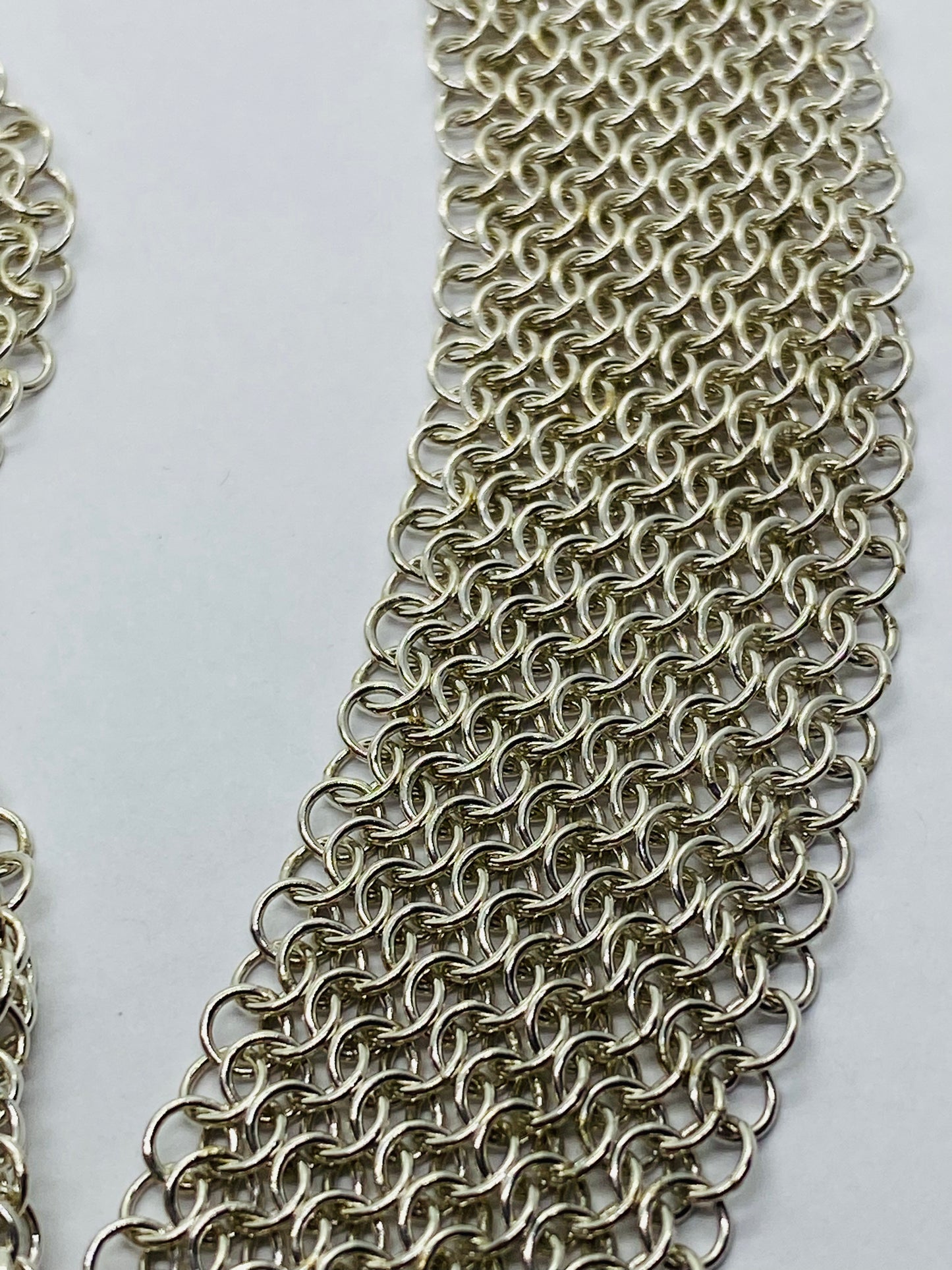 Tiffany & Co. 925 Sterling Silver Extra Long XL Mesh Scarf Necklace 49” RARE