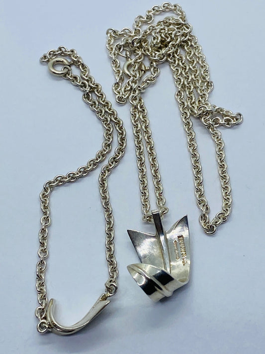 Tiffany & Co. Angela Cummings Sterling Curved Arrow Necklace And Bracelet Set