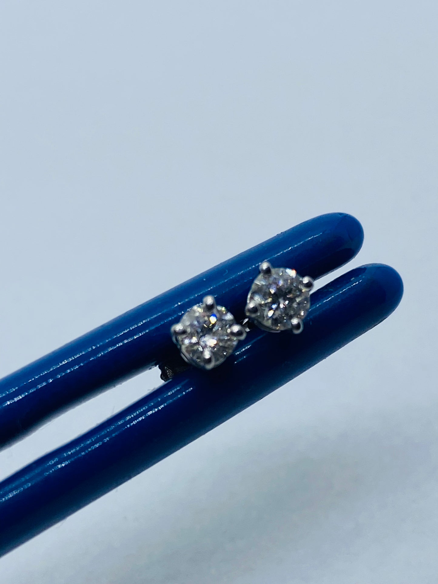 Tiffany & Co Platinum Solitaire Diamond .34 Stud Earrings