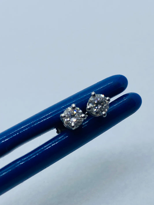 Tiffany & Co Platinum Solitaire Diamond .34 Stud Earrings