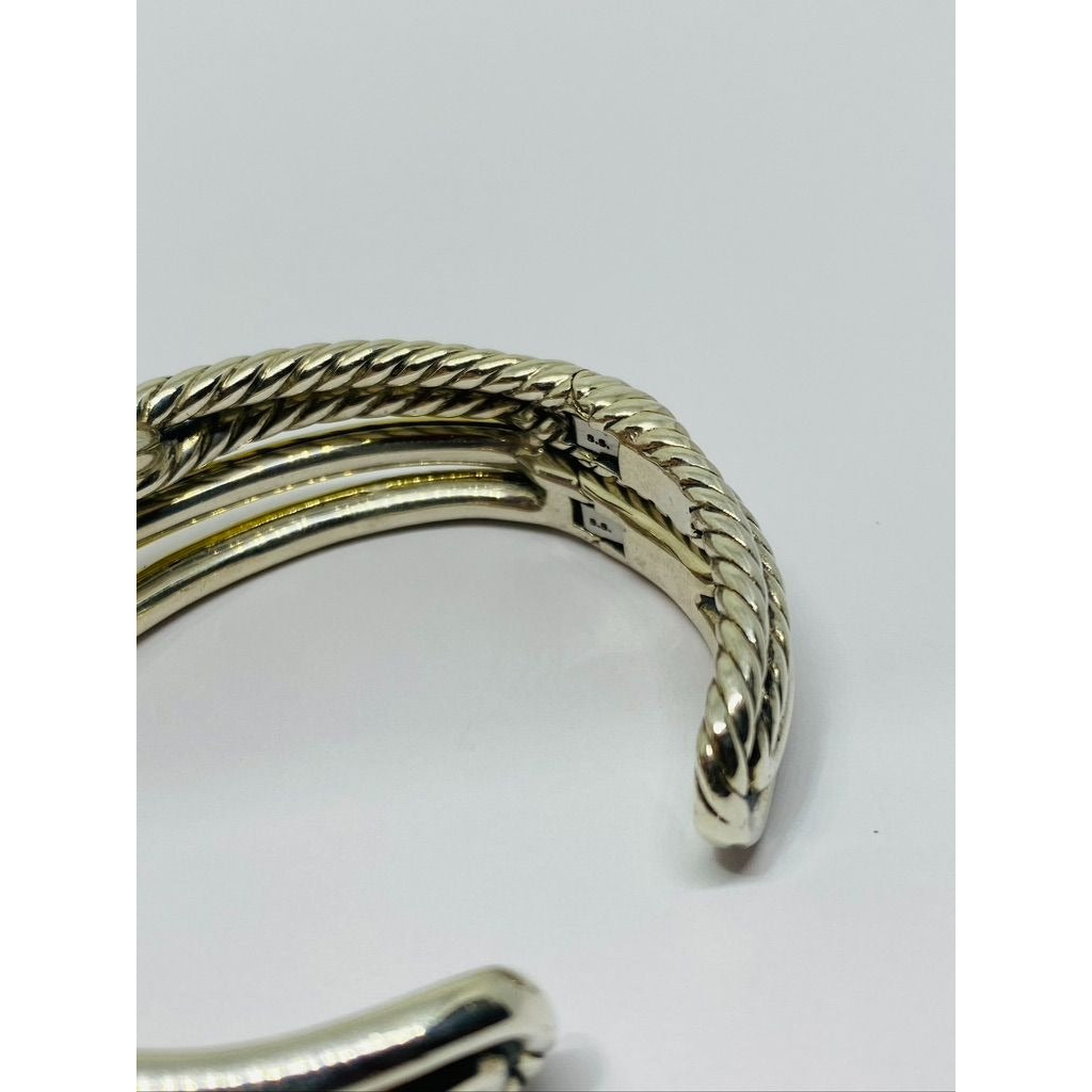 David Yurman Two Tone 18k Gold & Sterling Silver Double Loop Labyrinth bracelet