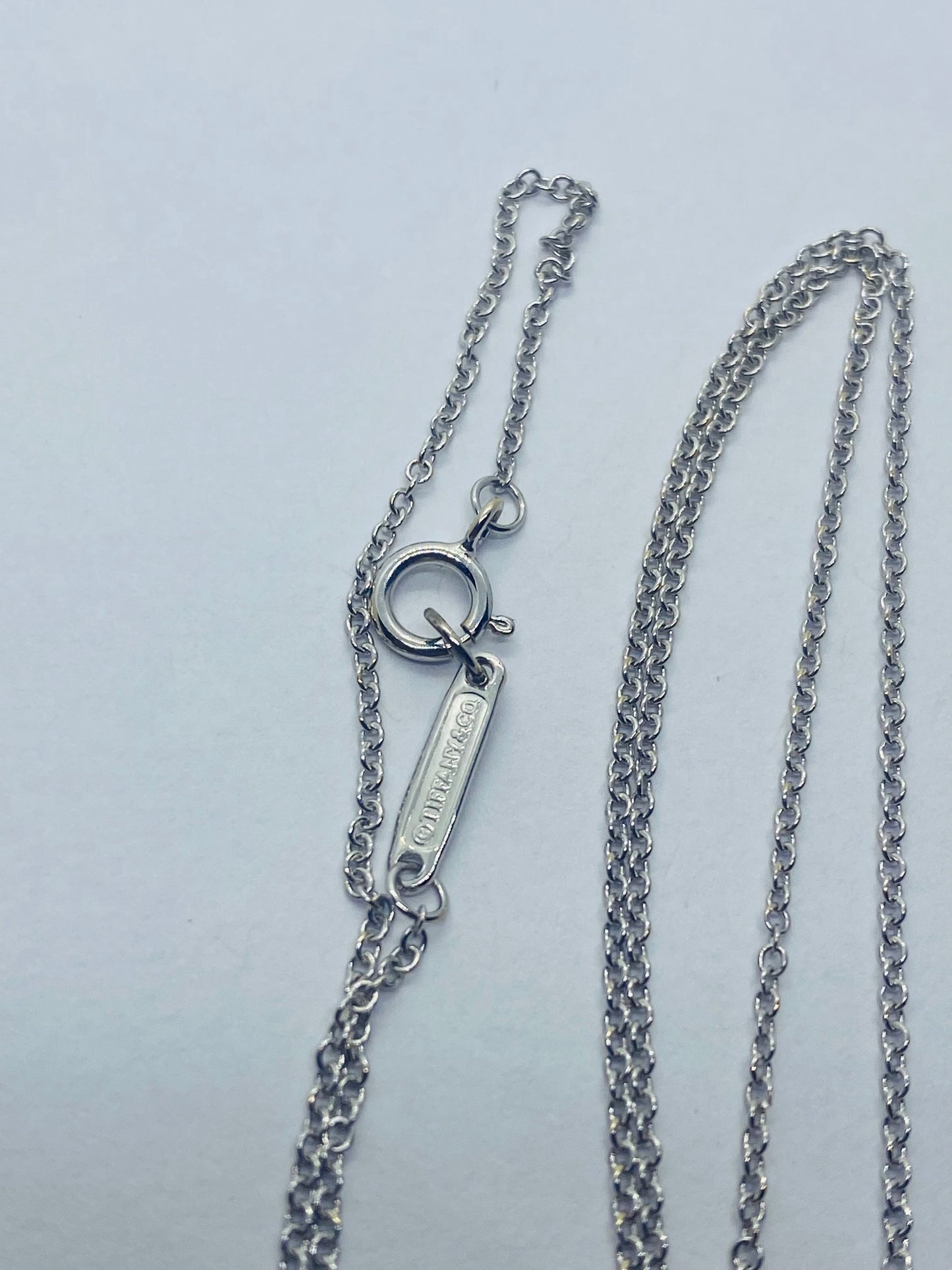 Tiffany & Co. 18k 750 White Gold Chain Necklace, 16”